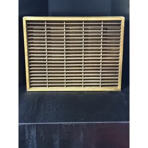Vintage 90s Napa Valley Wooden 100 Cassette Tape Storage Rack Wood Wall 24x18.5